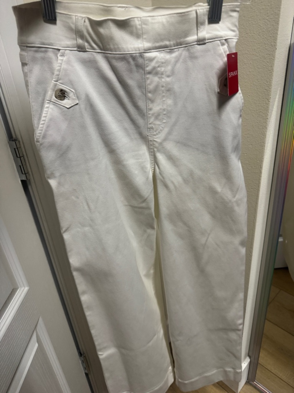 SPANX Men’s Cream Straight-Leg Chinos
